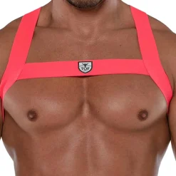 Harnais Elastique Fetish Rose Fluo