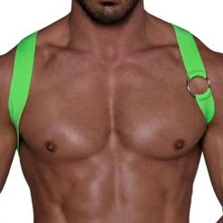 Harnais Elastique Party Boy Vert Fluo