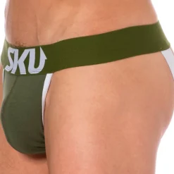 Jock Strap Logo Coton Kaki