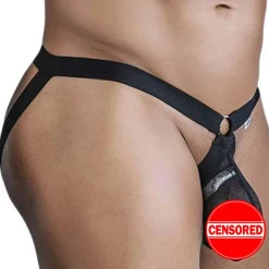 Jock Strap Maille Noir