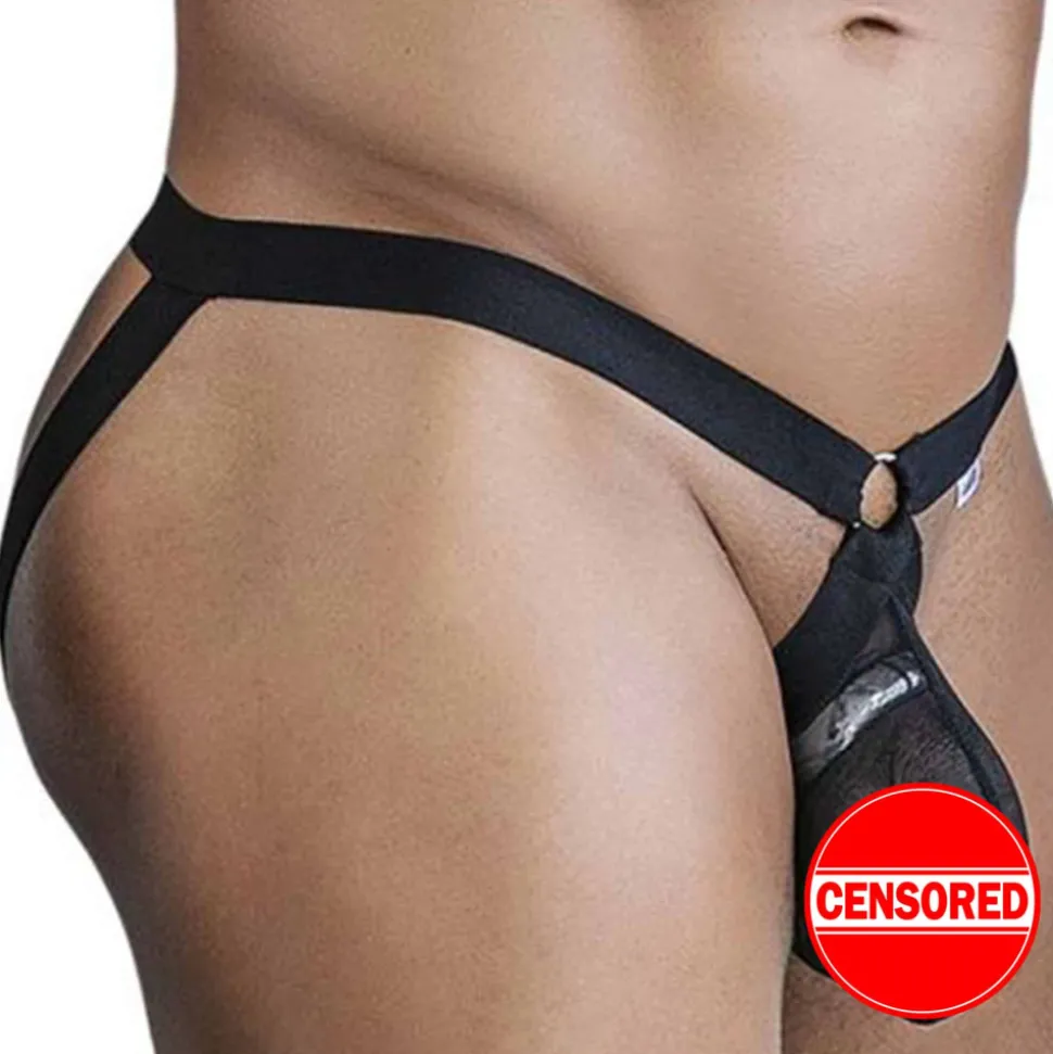 Jock Strap Maille Noir