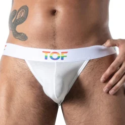 Jock Strap Pride Joyful Blanc