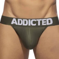 Jock Strap Push Up Mesh Kaki