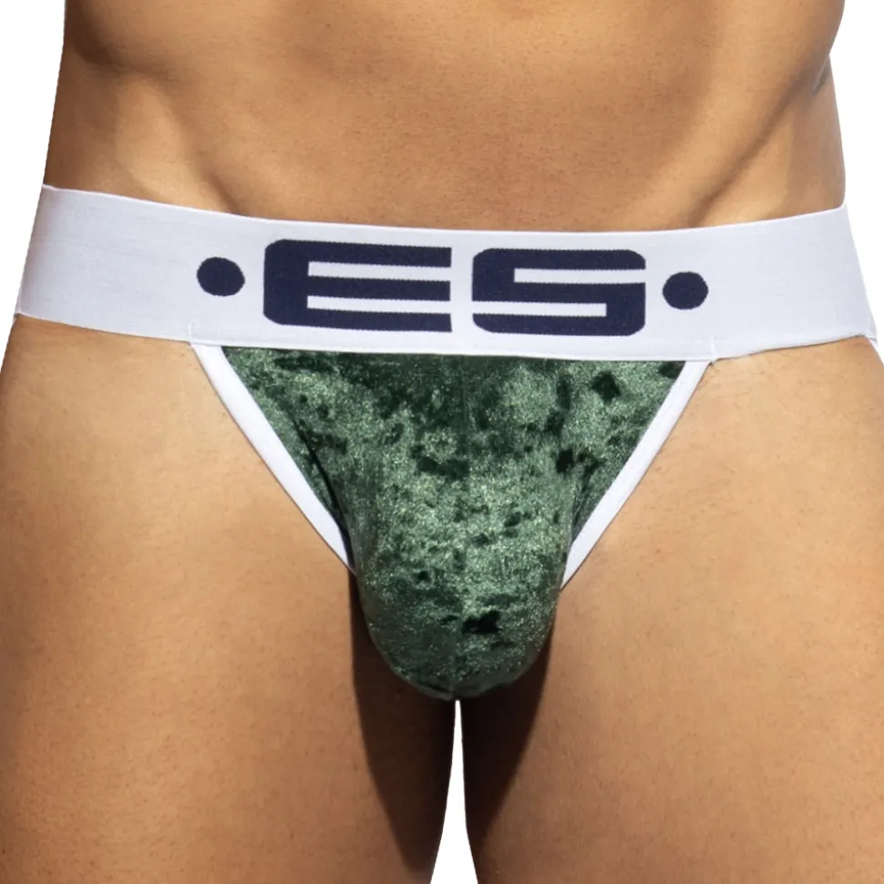 Jock Strap Velours Kaki
