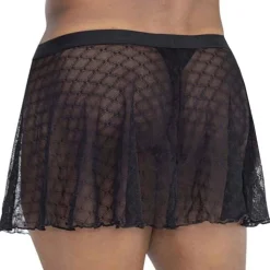Jupe String Dentelle Noir
