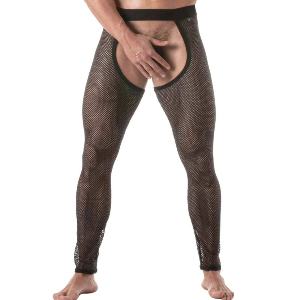 Legging Chaps Circuit Résille Noir