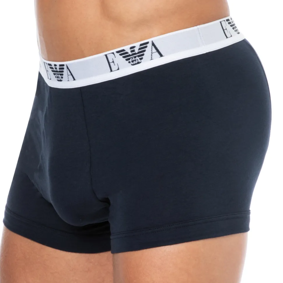 Lot de 3 Boxers Bold Monogram Coton Bleu Marine