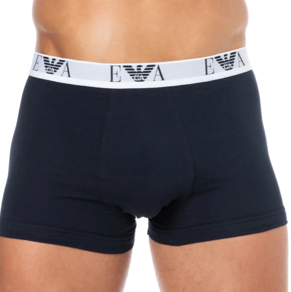 Lot de 3 Boxers Bold Monogram Coton Bleu Marine