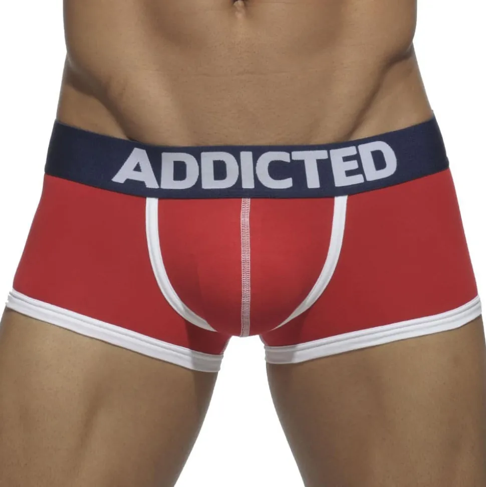 Lot de 3 Boxers Courts Basic Coton Rouge - Gris - Bleu