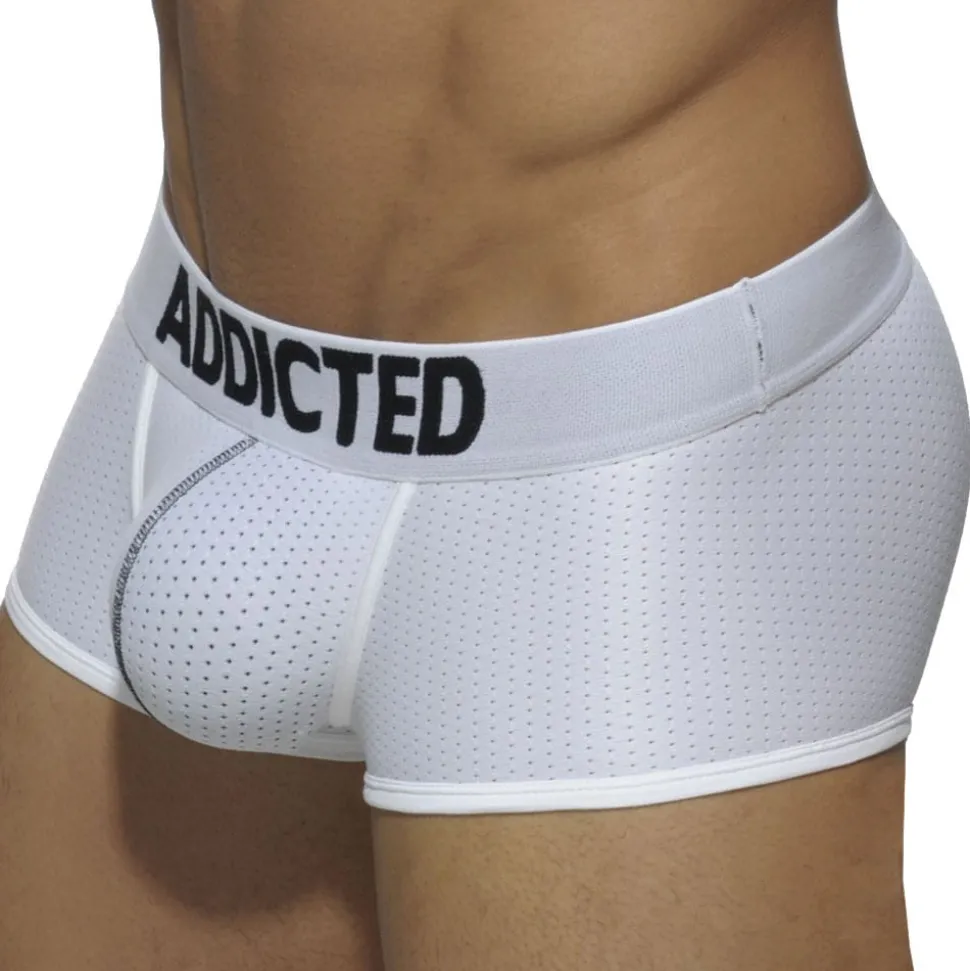 Lot de 3 Boxers Courts Mesh Push Up Blanc - Bleu Marine - Noir