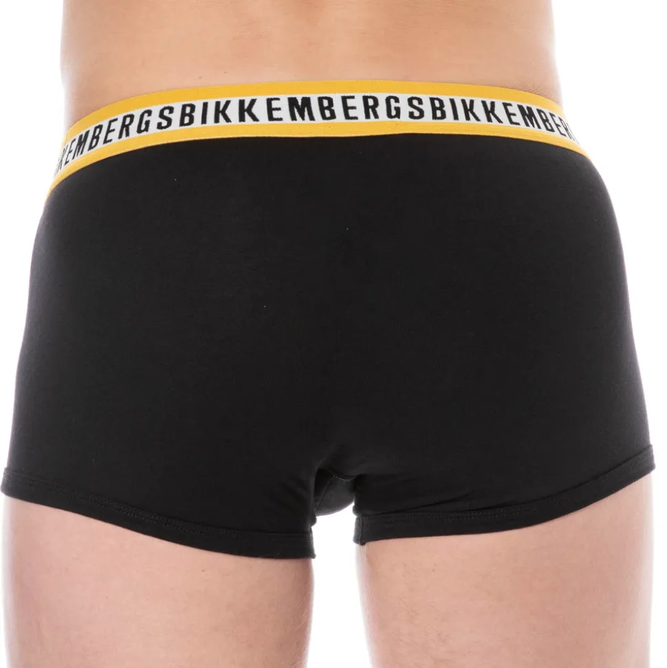 Lot de 3 Boxers Fashion Tape Coton Bleu - Noir - Blanc