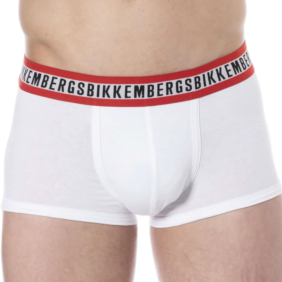 Lot de 3 Boxers Fashion Tape Coton Bleu - Noir - Blanc