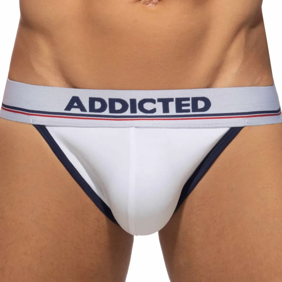 Lot de 3 Jock Straps Tommy Coton Blanc - Bleu Marine - Rouge