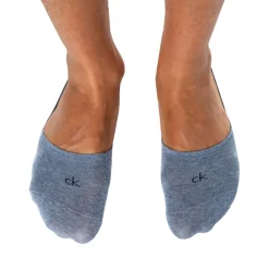 Lot de 3 Paires de Chaussettes Invisibles Mid Cut Bleu Denim