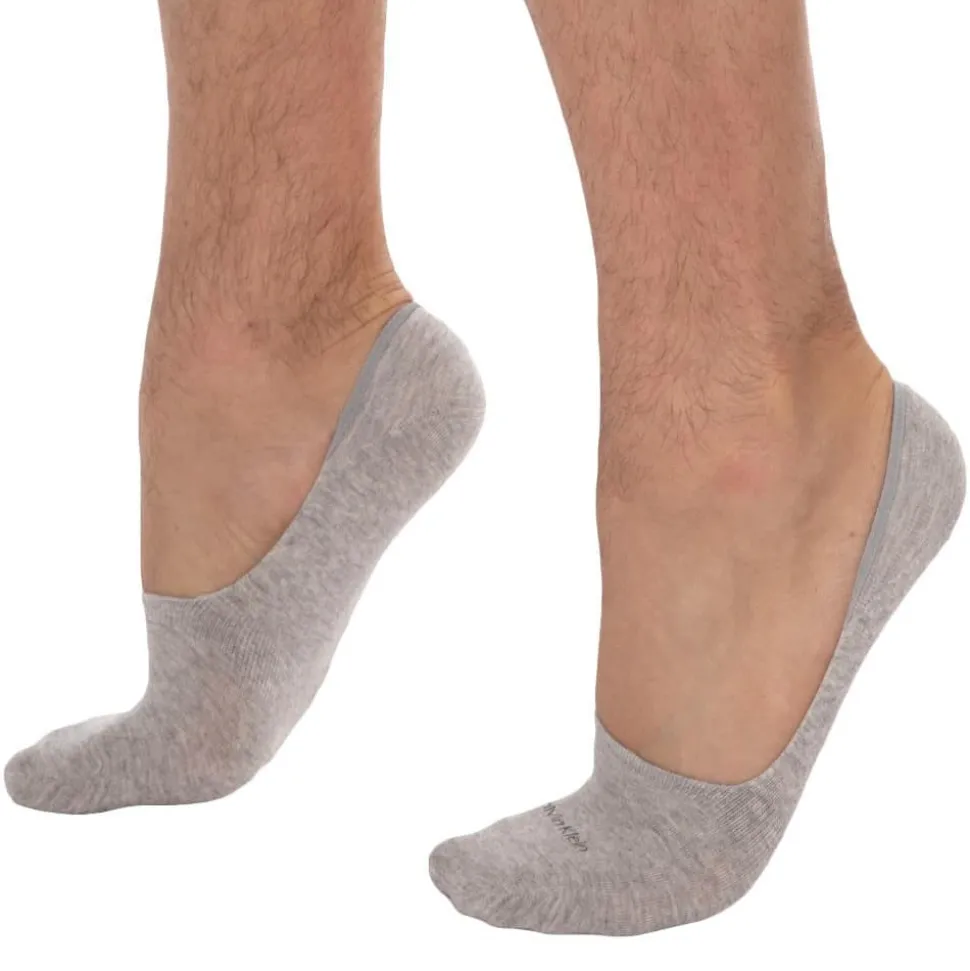 Lot de 2 Paires de Chaussettes Invisibles Luca Gris Clair - Anthracite
