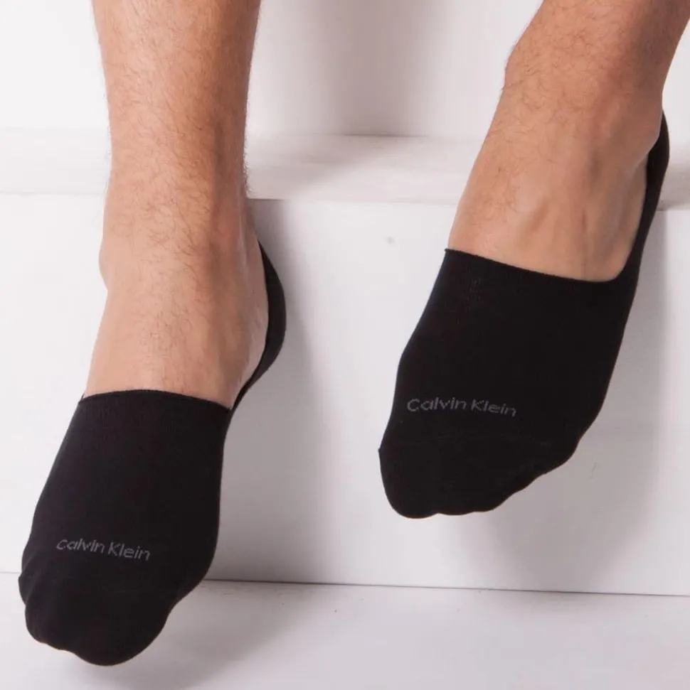 Lot de 2 Paires de Chaussettes Invisibles Luca Noires