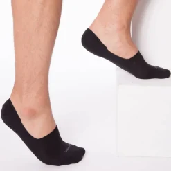 Lot de 2 Paires de Chaussettes Invisibles Luca Noires