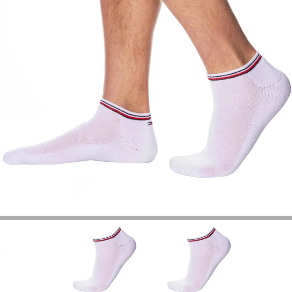 Lot de 2 Paires de Socquettes Sneaker Iconic Blanches