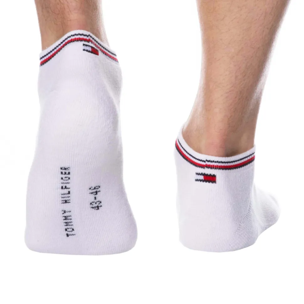 Lot de 2 Paires de Socquettes Sneaker Iconic Blanches