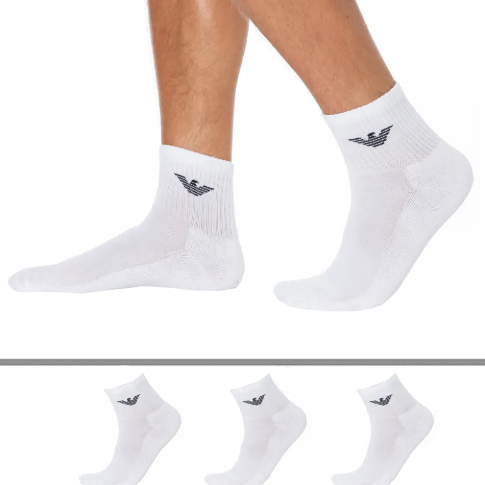Lot de 3 Paires de Socquettes Sporty Sponge Blanches