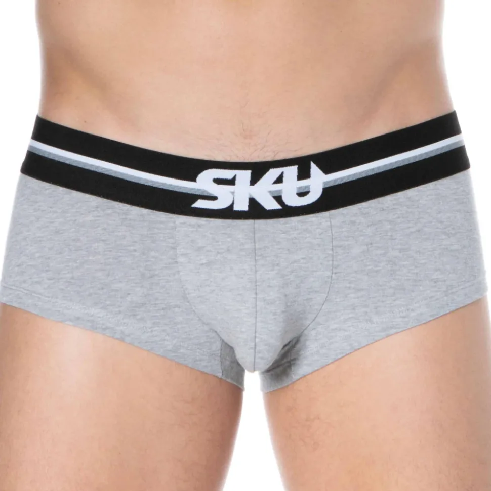 Lot de 3 Shorties First Coton Gris Chiné