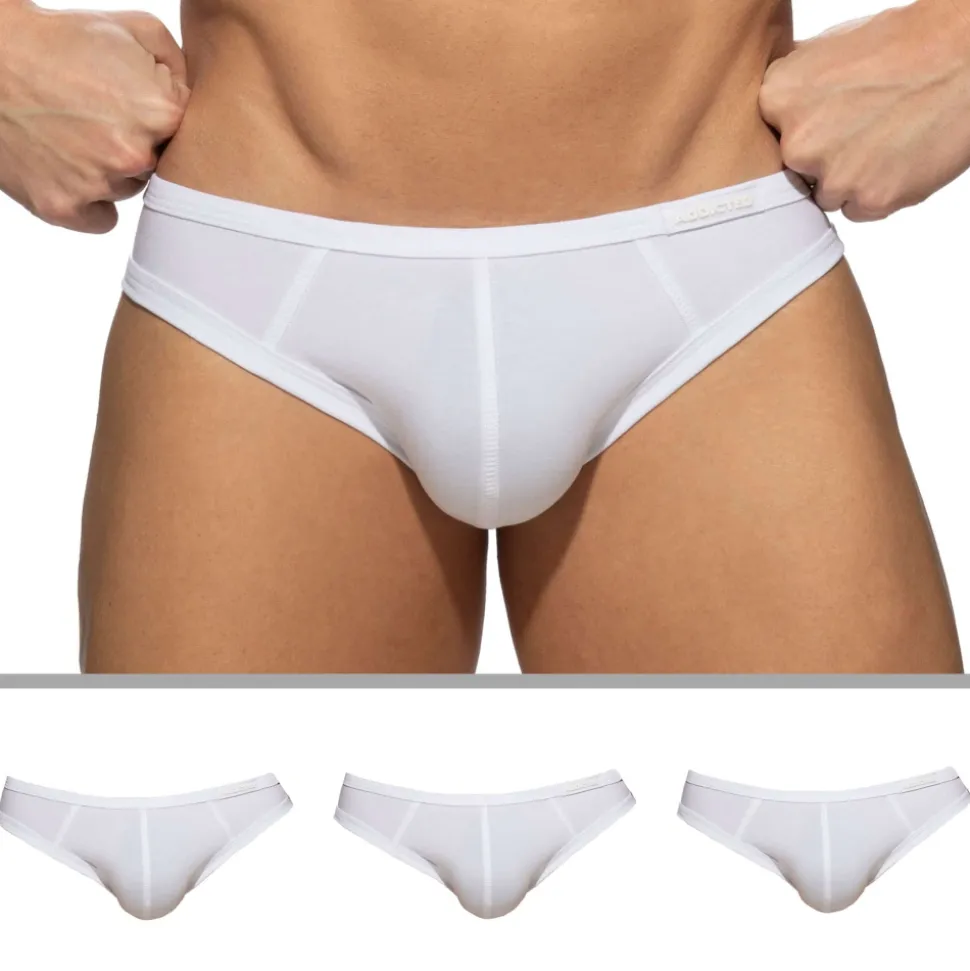 Lot de 3 Slips Bikini Basic Blancs