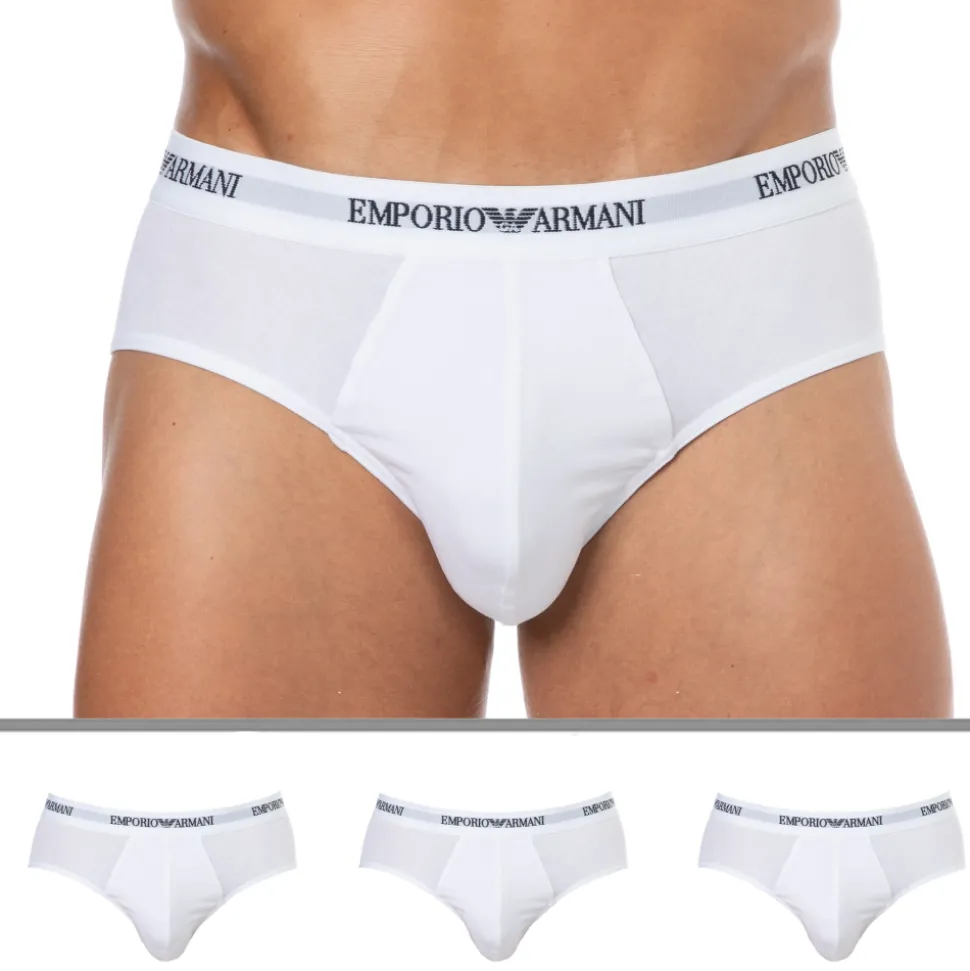 Lot de 3 Slips Core Logoband Coton Blancs
