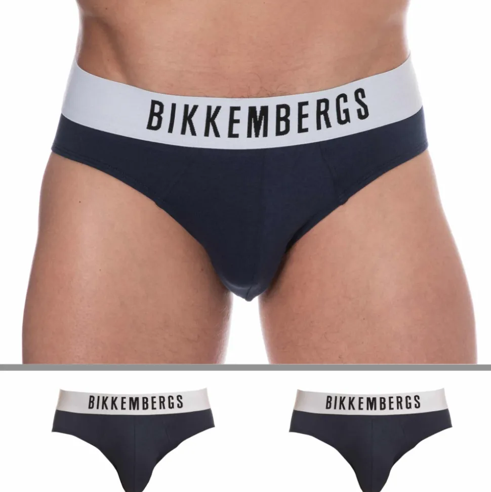 Lot de 2 Slips Coton Bleu Marine