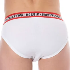 Lot de 3 Slips Fashion Tape Coton Bleu - Noir - Blanc
