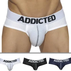Lot de 3 Slips Mesh Push Up Blanc - Bleu Marine - Noir