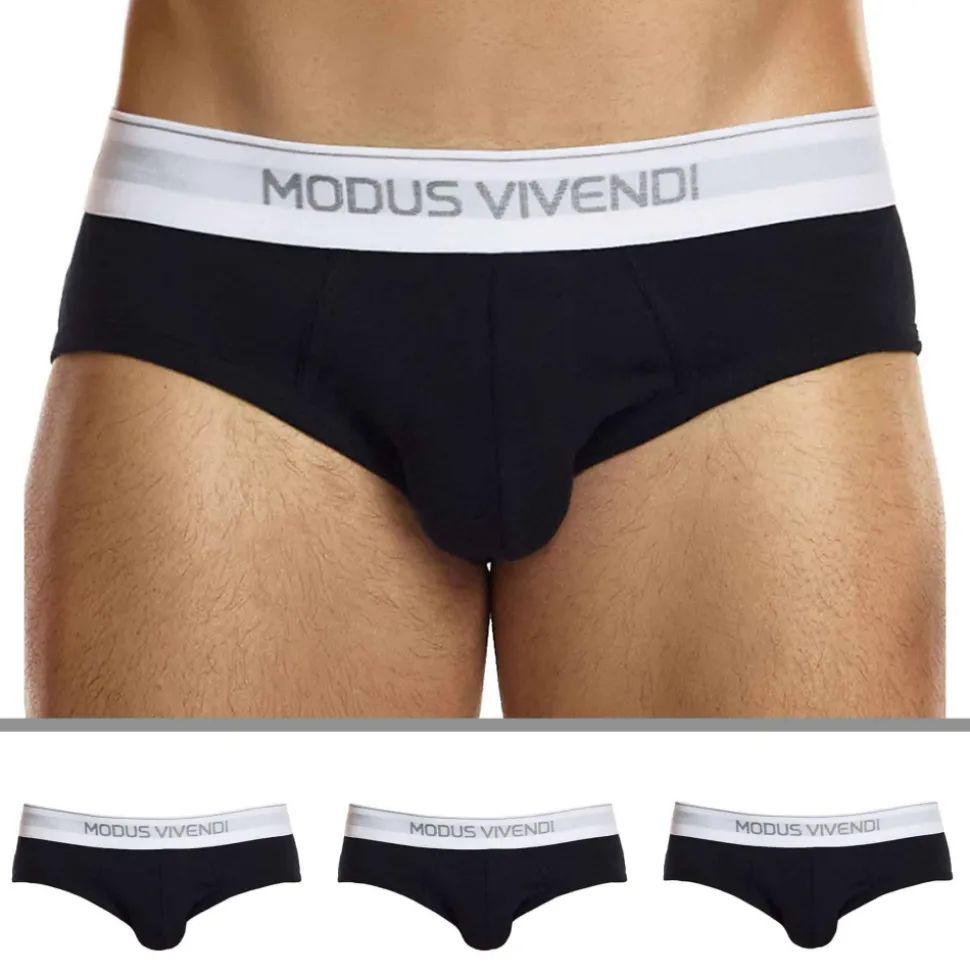 Lot de 3 Slips Staple Coton Noirs