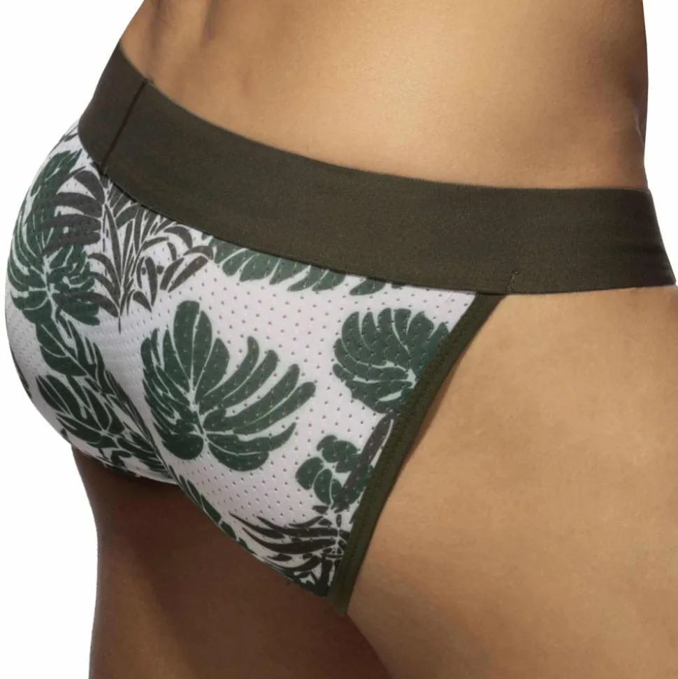 Lot de 2 Slips Tangas Mesh Tropicana Bleu - Kaki