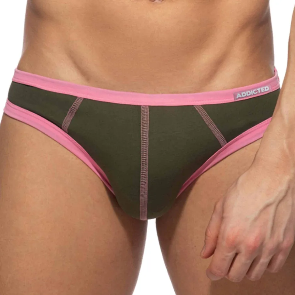 Lot de 3 Slips Twink Coton Orange - Gris - Kaki