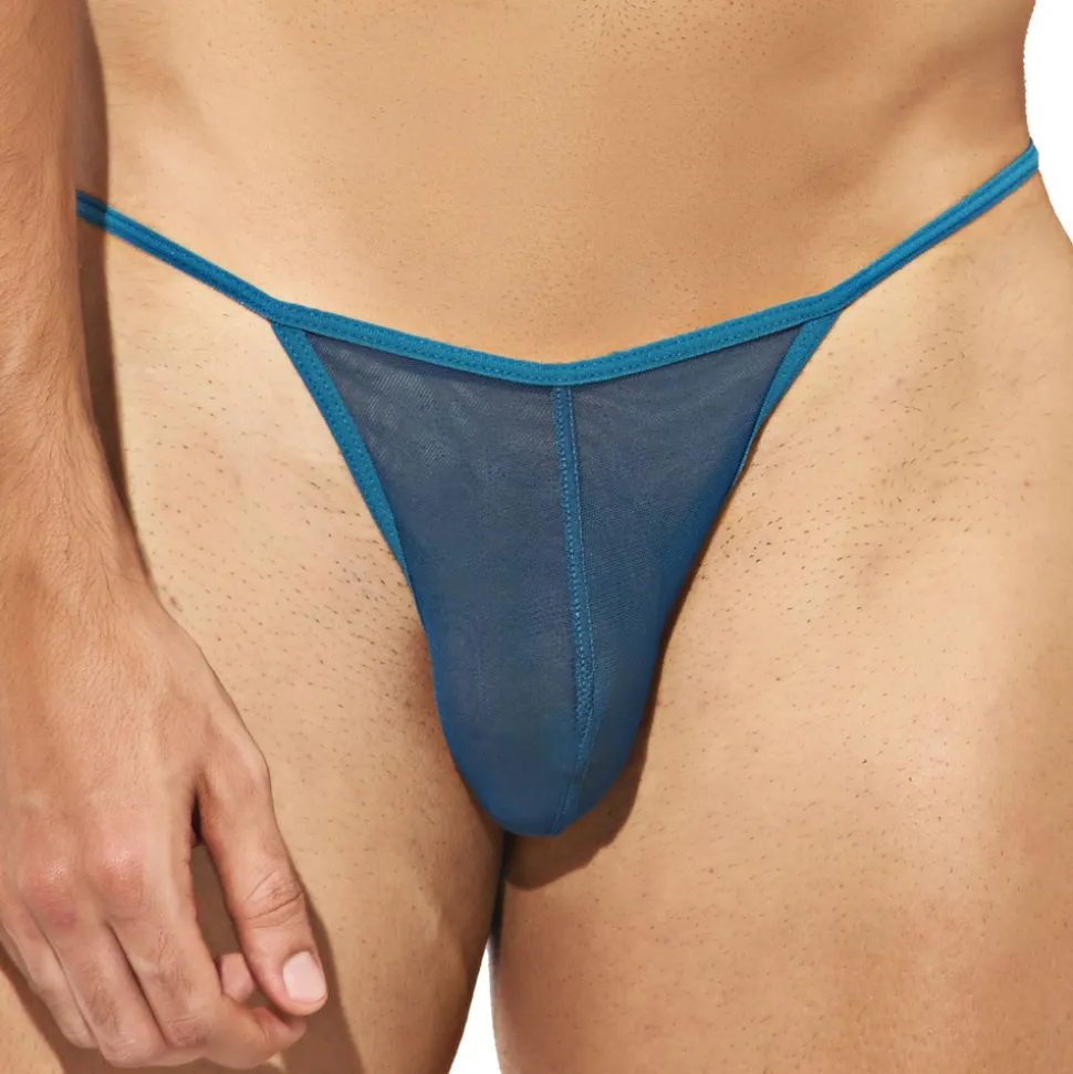 Lot de 3 Strings Mesh Noir - Marine - Bleu