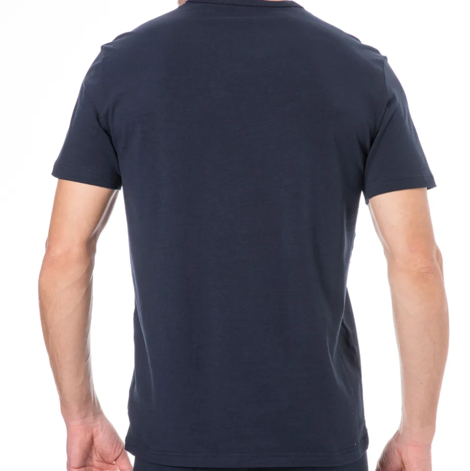 Lot de 2 T-Shirts Col Rond Core Logoband Bleu Marine