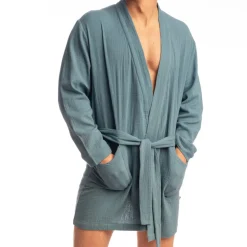 Robe de Chambre Palm Spring Bleu Alizé