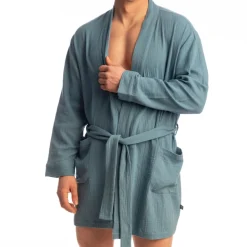 Robe de Chambre Palm Spring Bleu Alizé