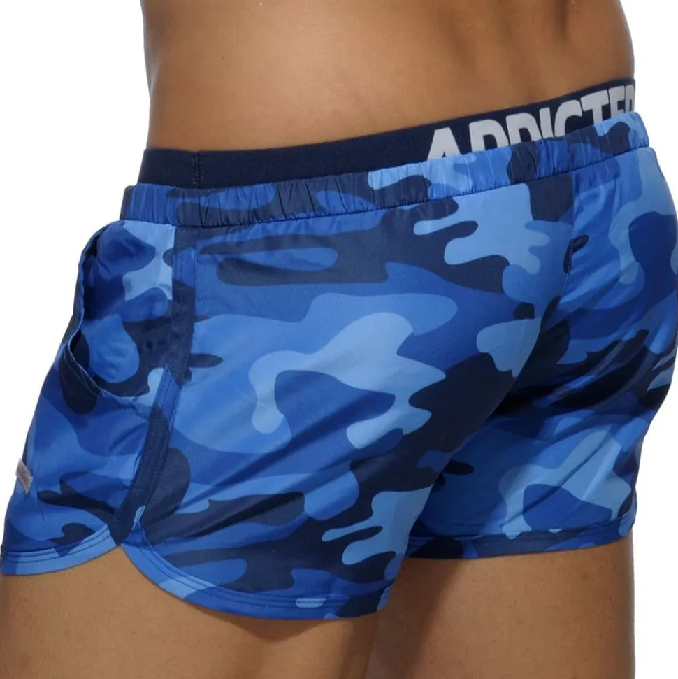 Short de Bain Double Waistband Camouflage Marine