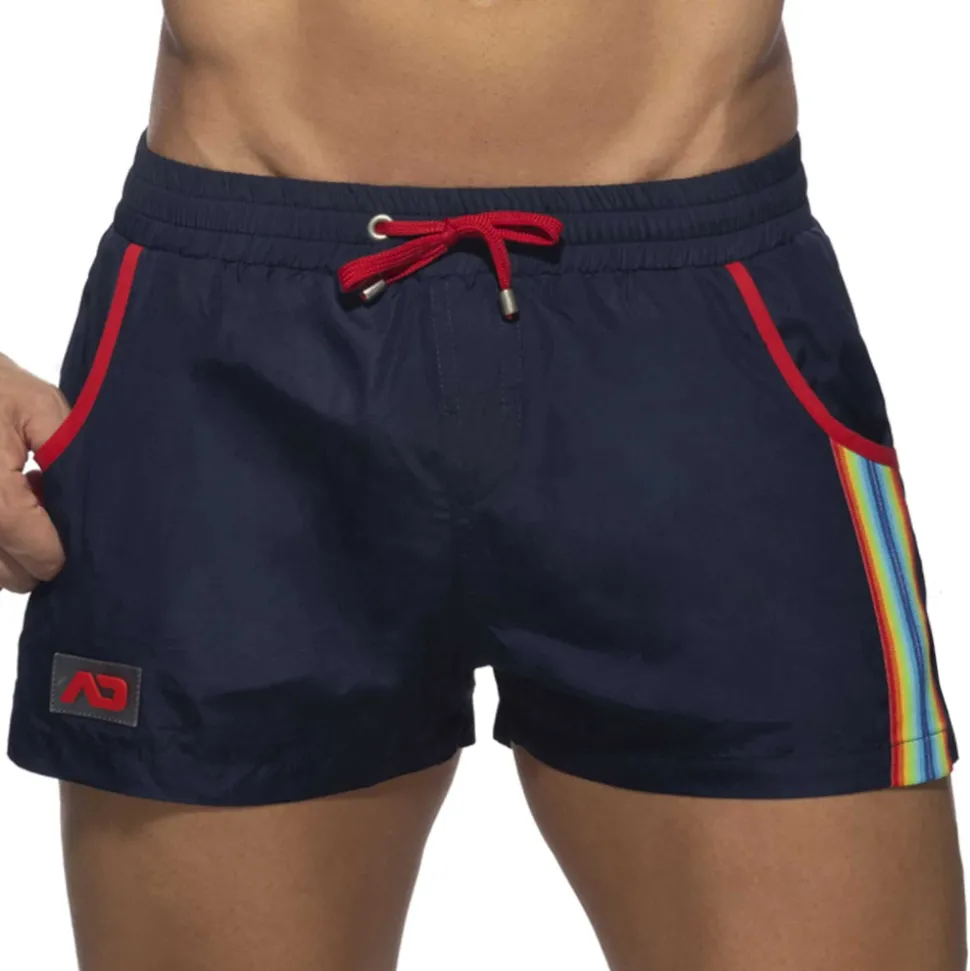 Short de Bain Rainbow Tape Bleu Marine