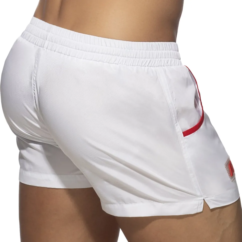 Short de Bain Rainbow Tape Blanc