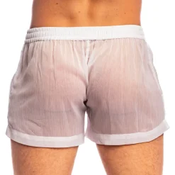 Short Flowy Chantilly Blanc