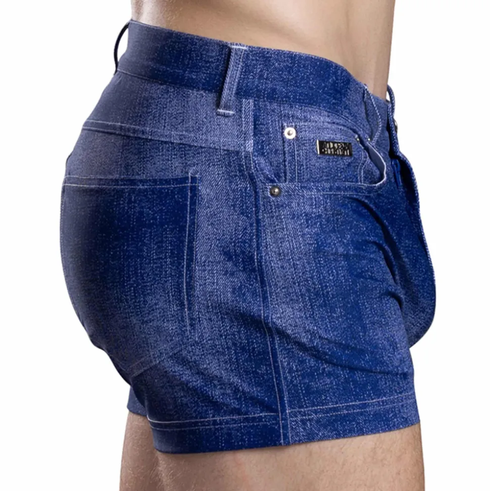 Short Stretch Denim Indigo