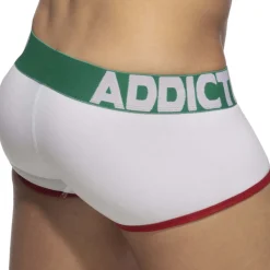 Shorty Basic Colors AD Coton Blanc - Vert