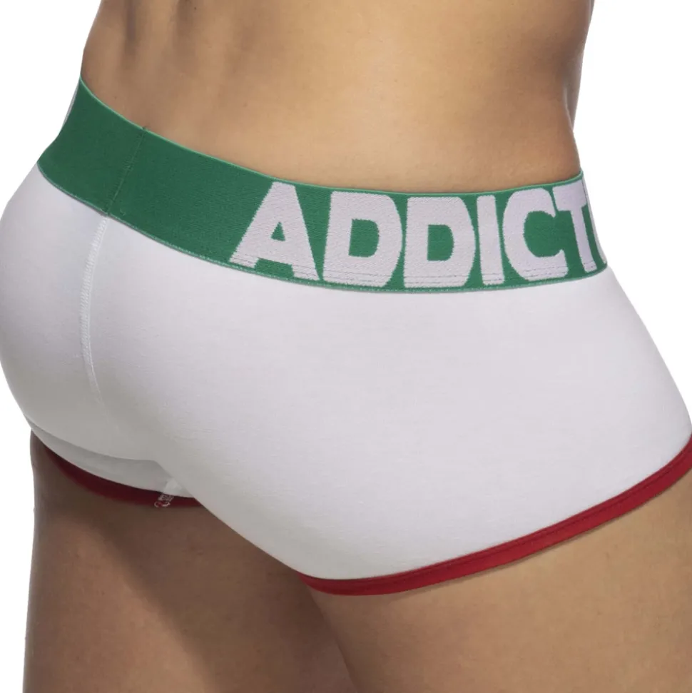 Shorty Basic Colors AD Coton Blanc - Vert
