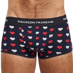 Shorty Coton Cœurs Bleu Marine