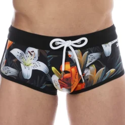 Shorty de Bain Tropical Summer Noir