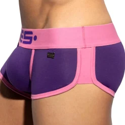 Shorty Double Side Coton Violet - Rose