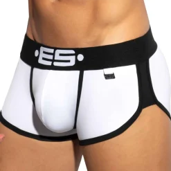 Shorty Double Side Coton Blanc - Noir