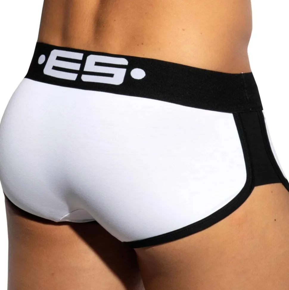 Shorty Double Side Coton Blanc - Noir