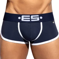 Shorty Double Side Coton Marine - Blanc